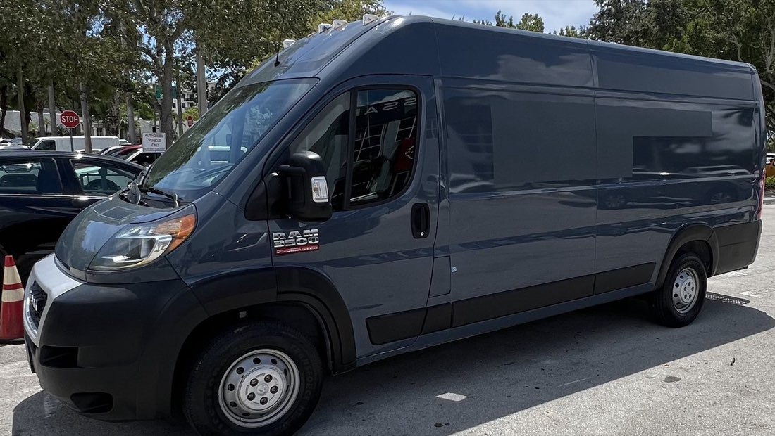 Simmons Courier Group cargo van used for medical and same-day courier delivery in Miami, Florida